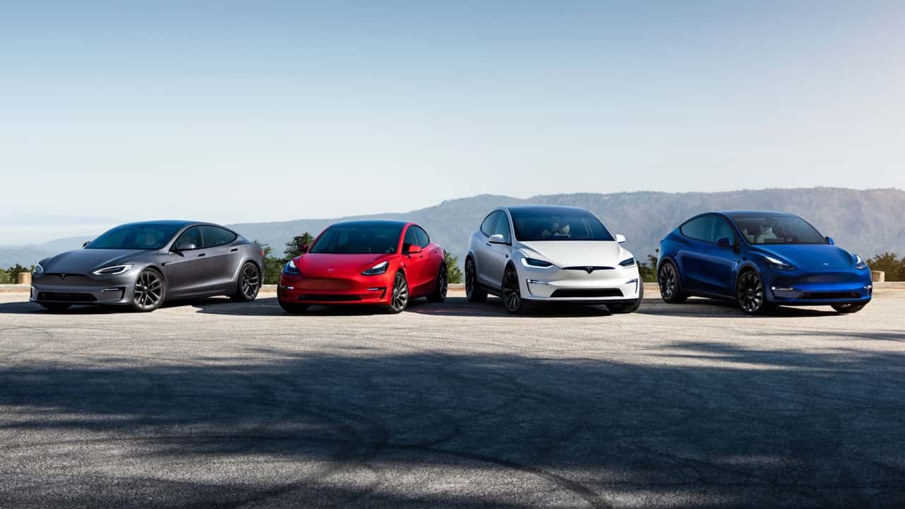 Tesla Model S, Model 3, Model X, and Model Y